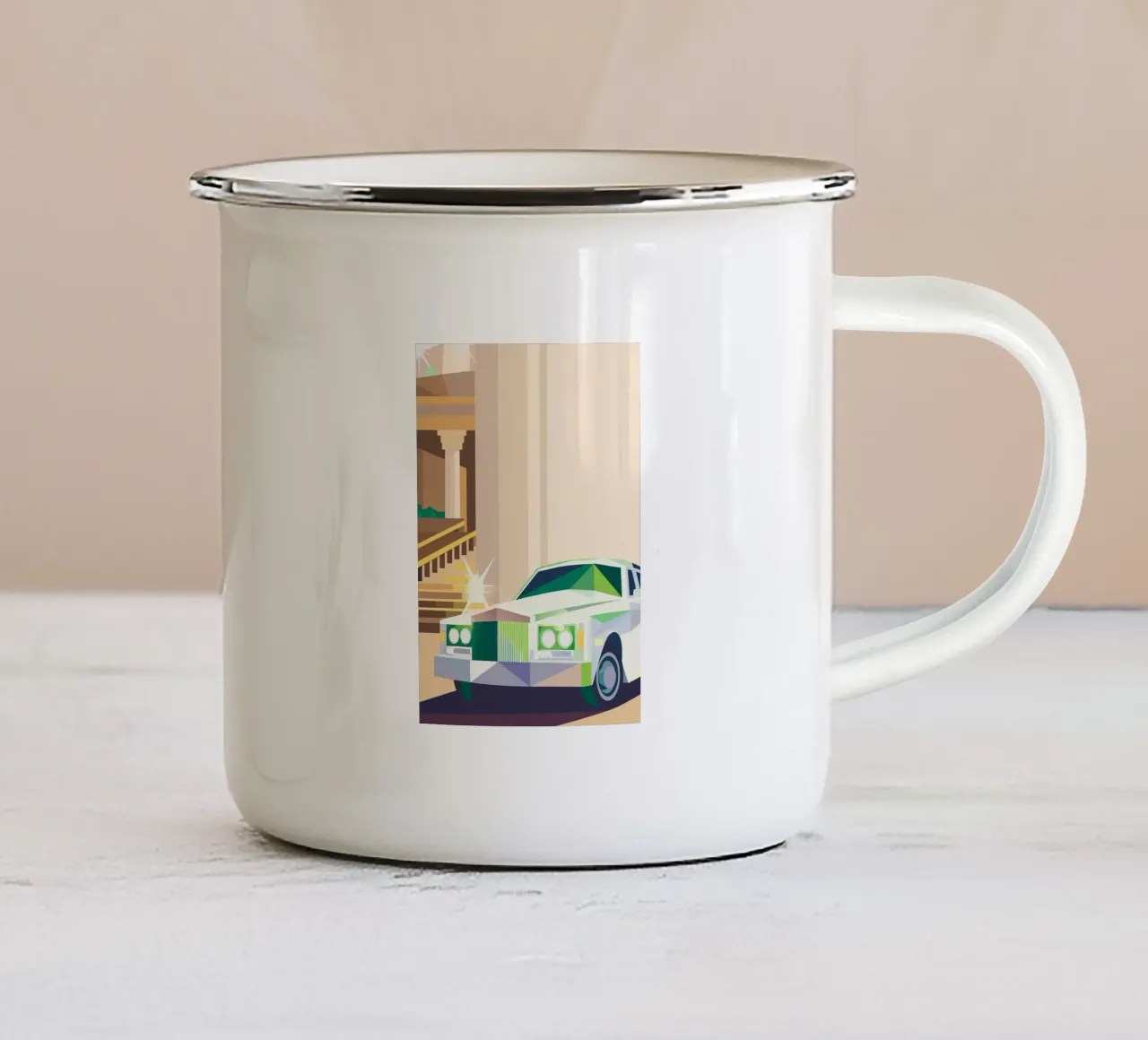 Auto di lusso bianca tazza in smalto da POLYGON SPECIAL