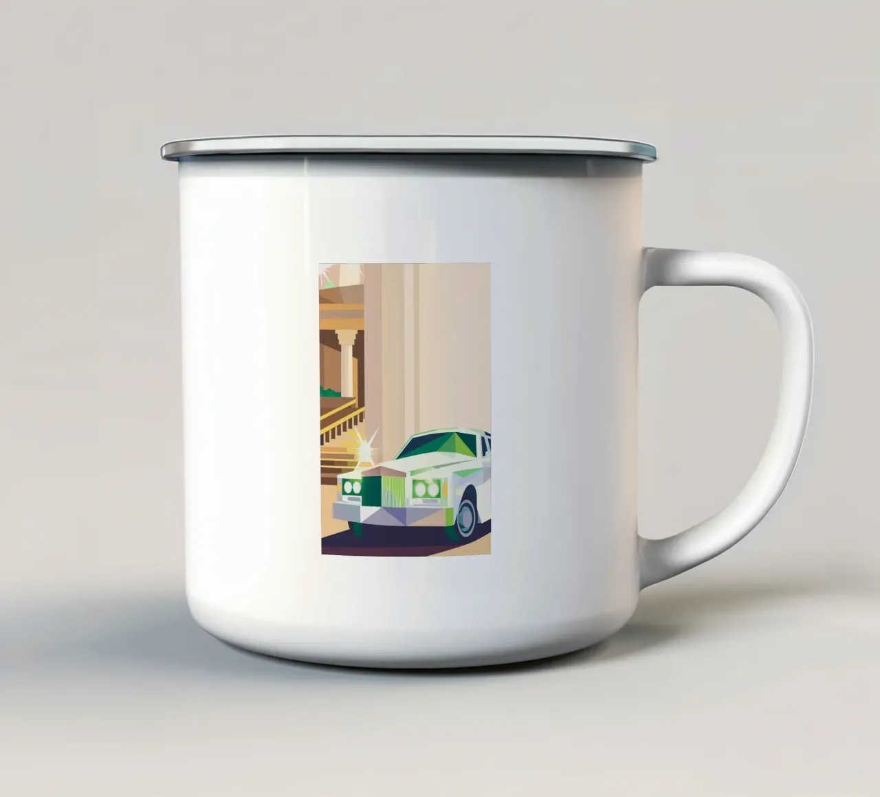 Auto di lusso bianca tazza in smalto da POLYGON SPECIAL