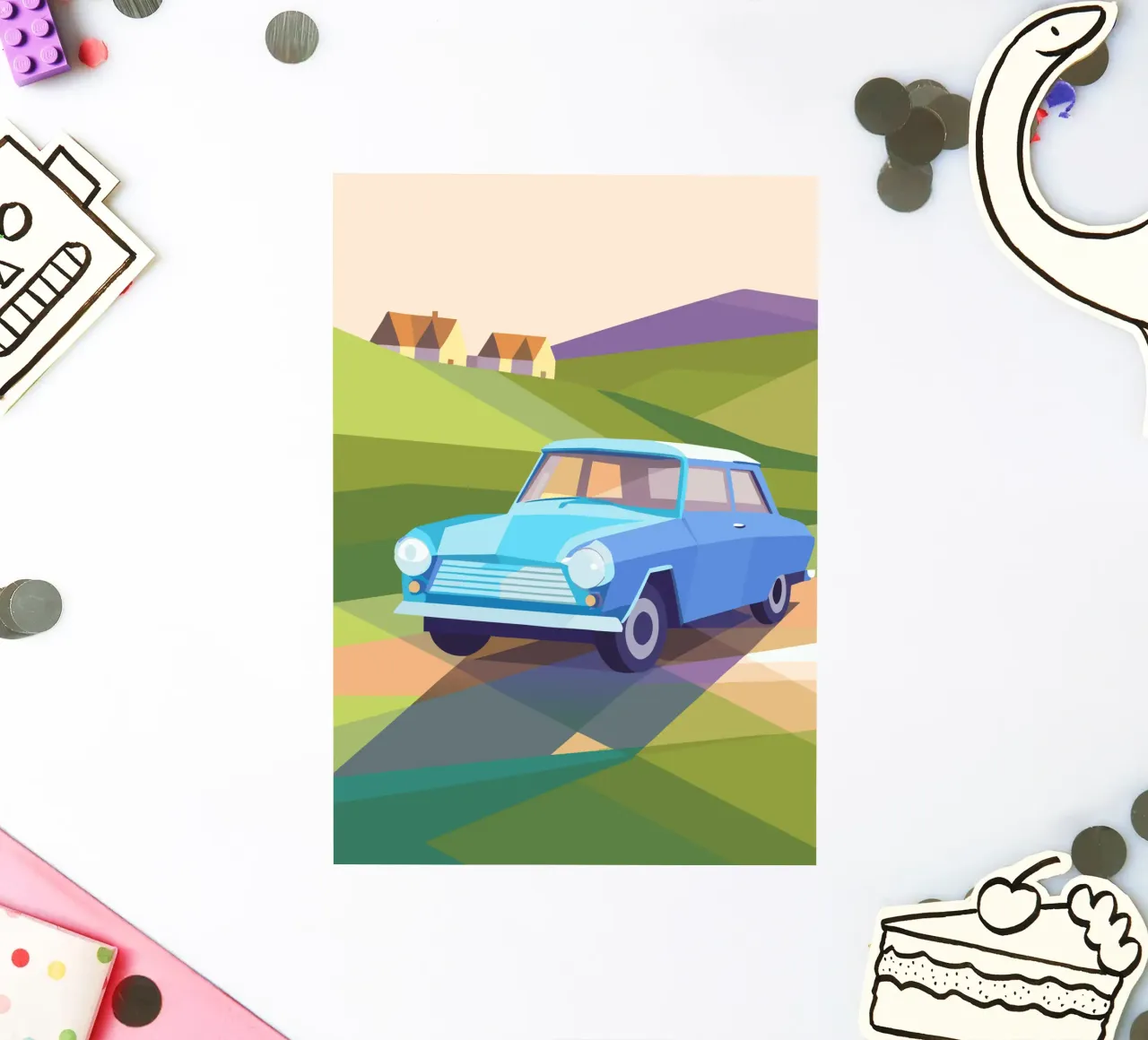 Blauer Oldtimer Sticker von POLYGON SPECIAL