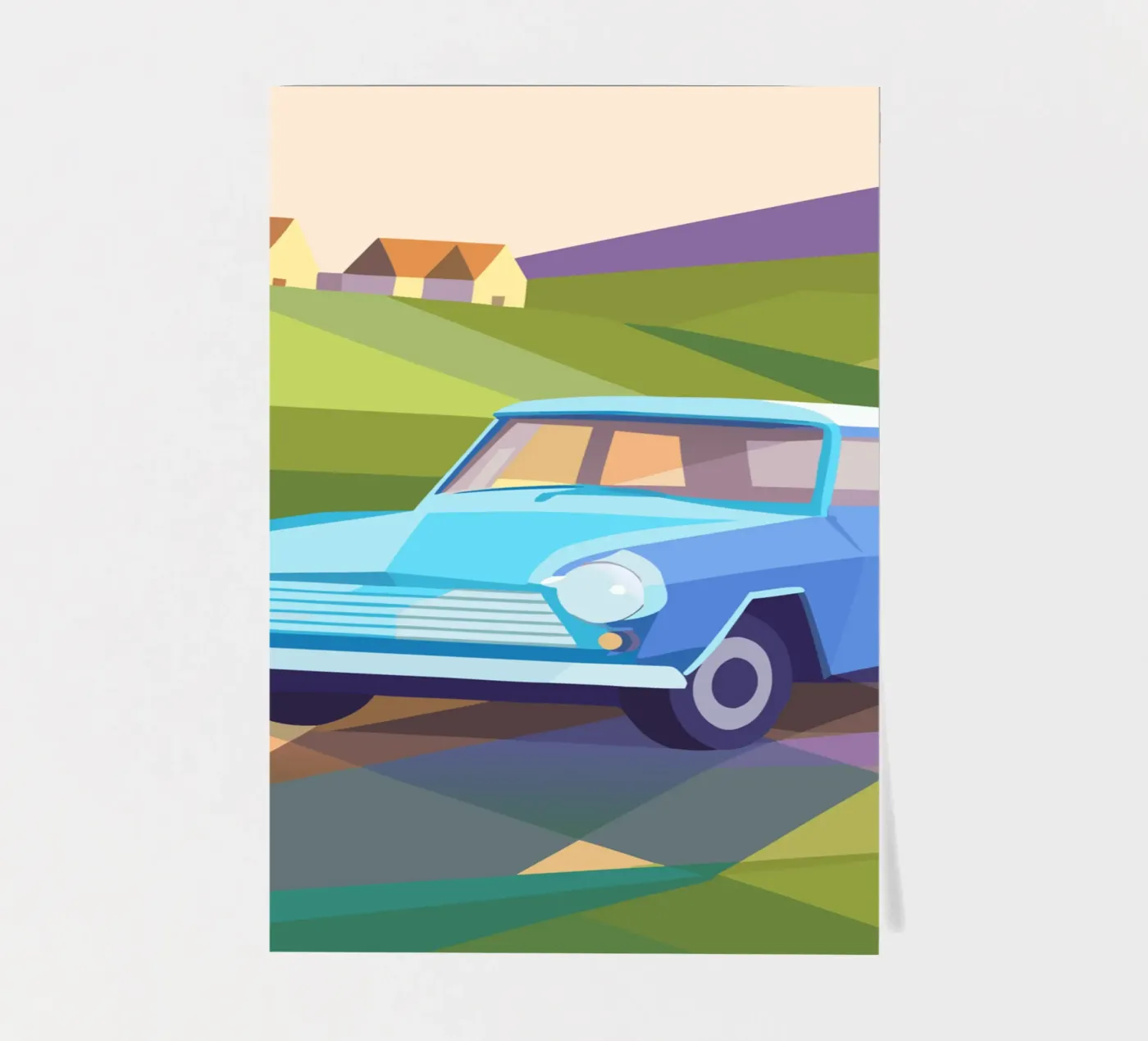Blauer Oldtimer Stickerbogen von POLYGON SPECIAL