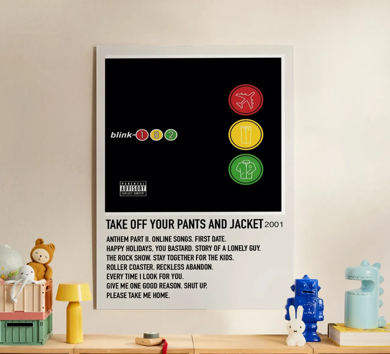 Blink 182 Take Off Your Pante And Jacket plexiglass da Brook Soul King