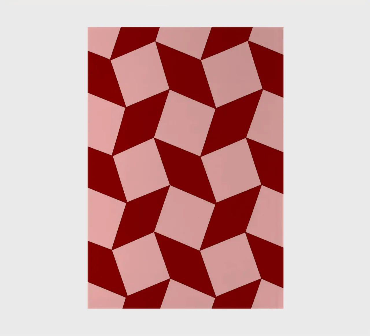 red block abstract notebook by Joewanda