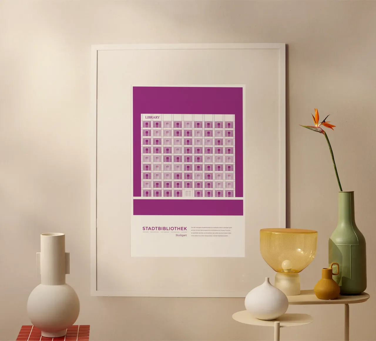 Michael Kunter - Stadtbibliothek Stuttgart poster da The Artcircle