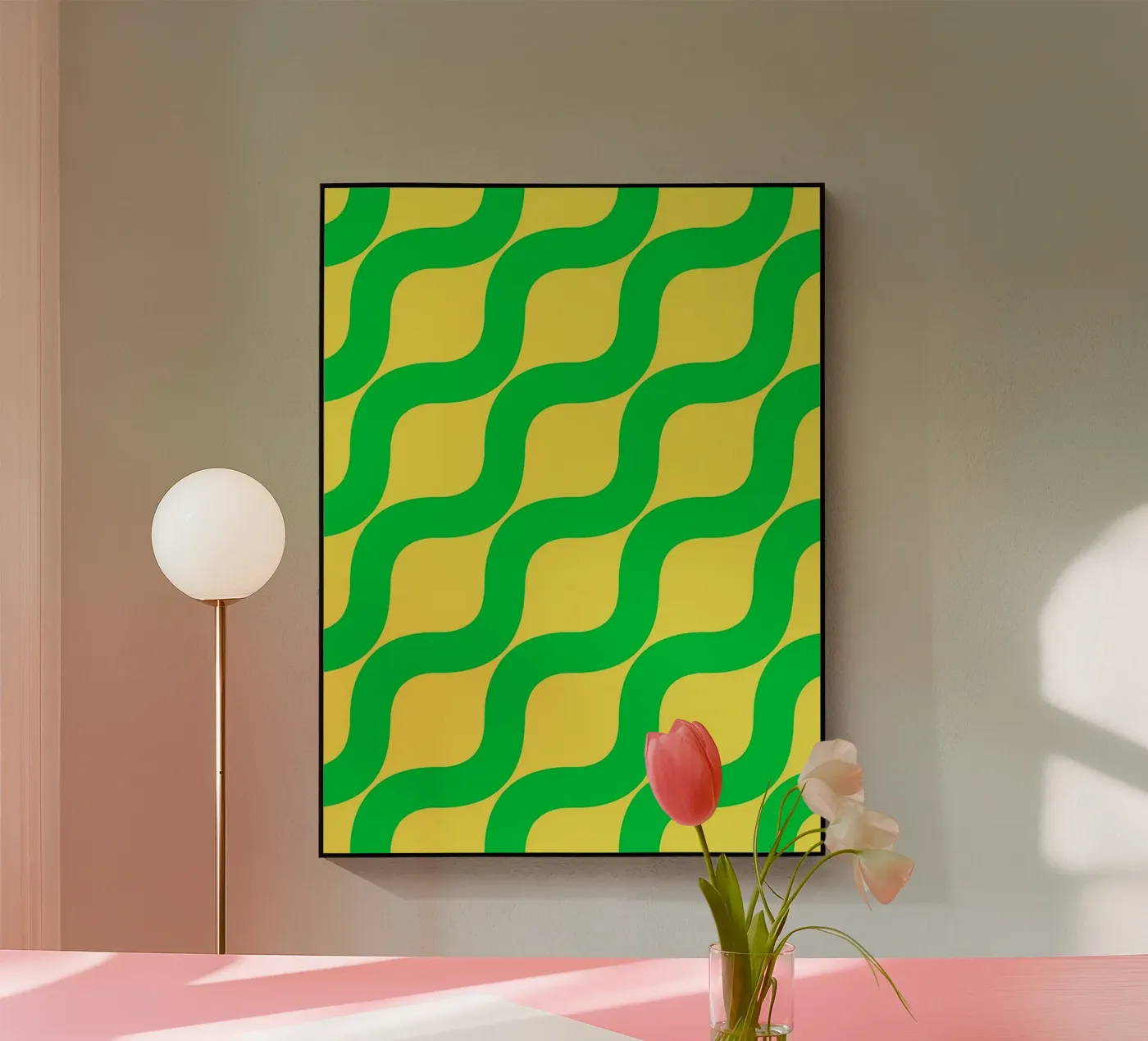 yellow green line plexiglass da Joewanda
