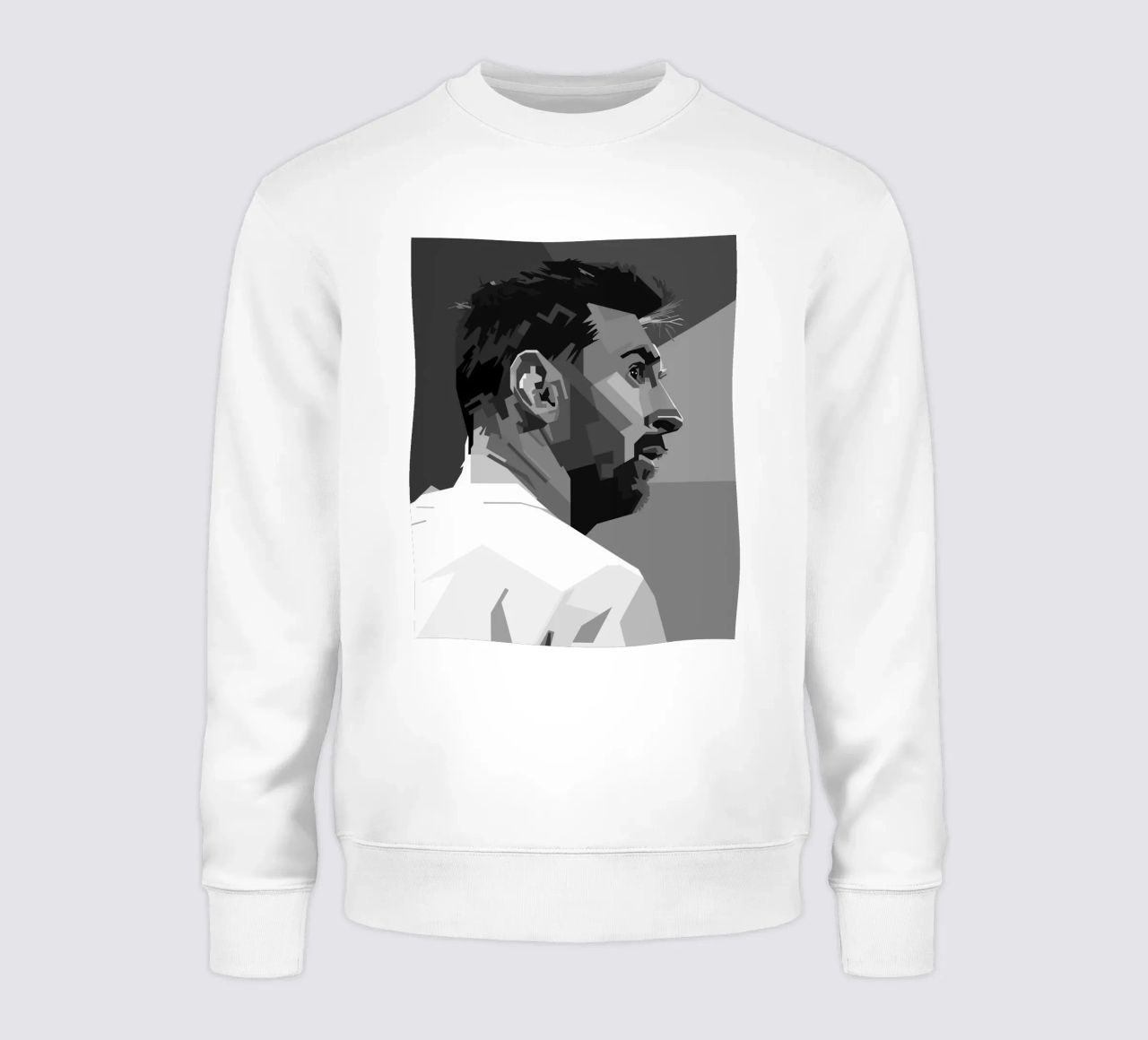 Messi Monochrome Style WPAP felpa da KP Artwork