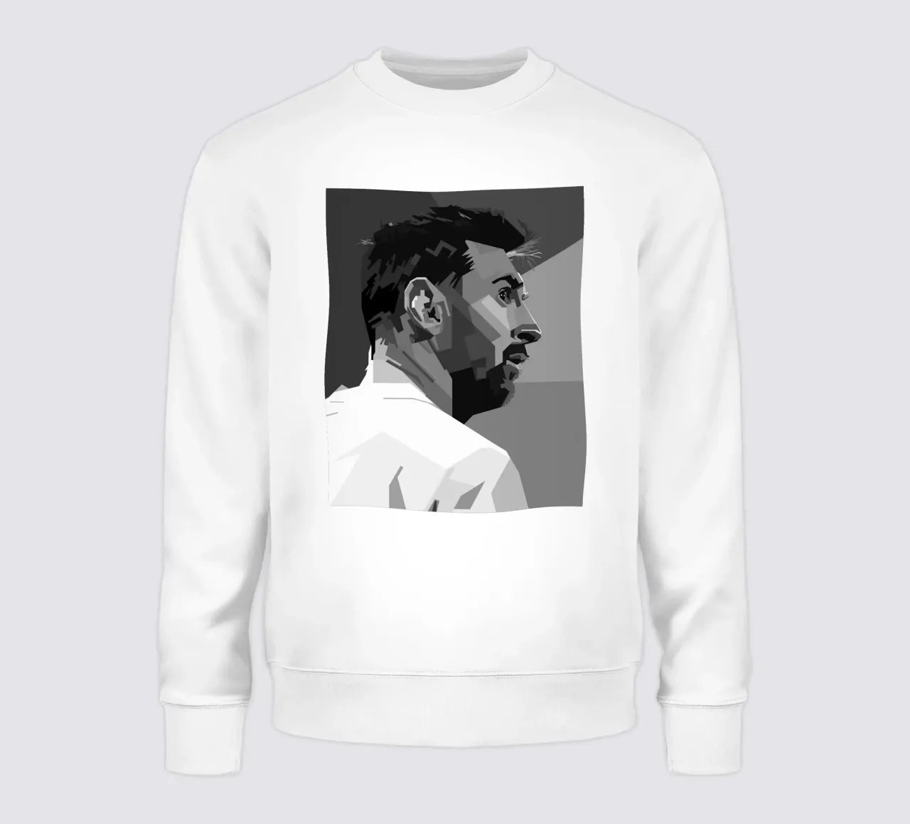 Messi Monochrome Style WPAP Sweatshirt von KP Artwork