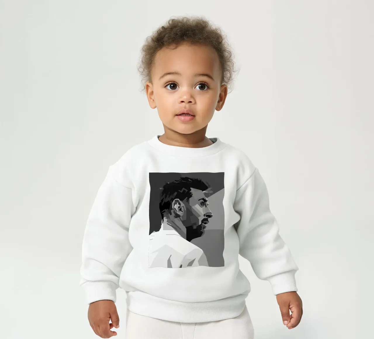 Messi Monochrome Style WPAP Baby Sweatshirt von KP Artwork