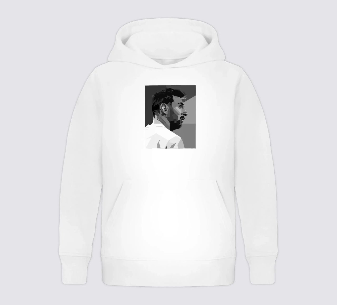 Messi Monochrome Style WPAP felpa bambino con cappuccio da KP Artwork