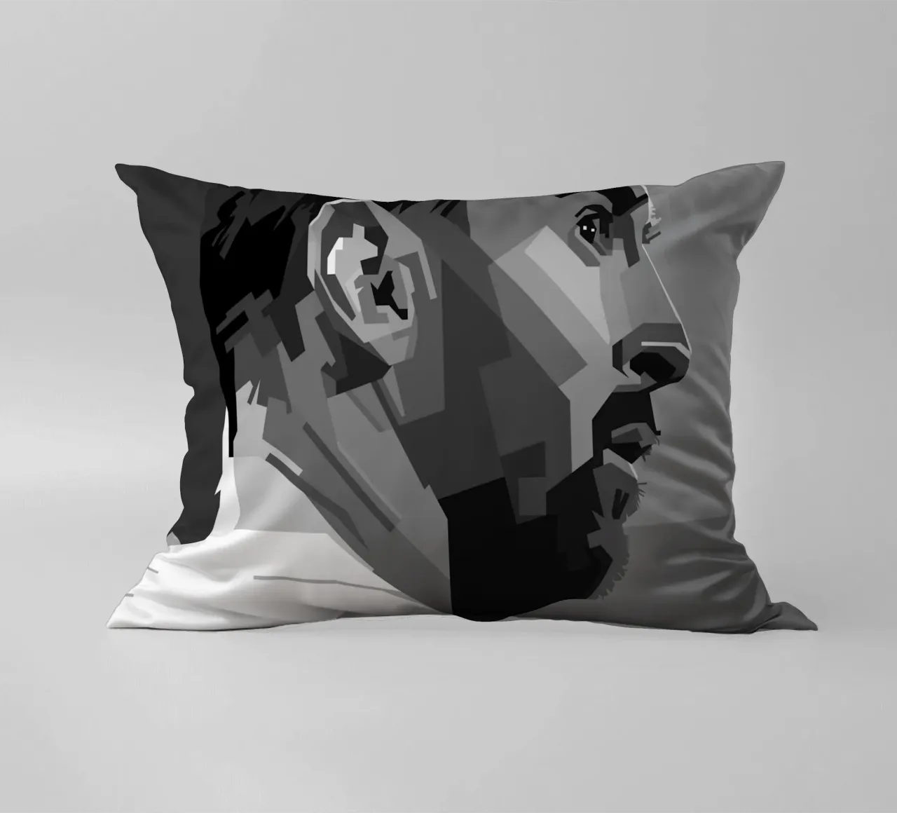 Messi Monochrome Style WPAP decorative cushion by KP Artwork