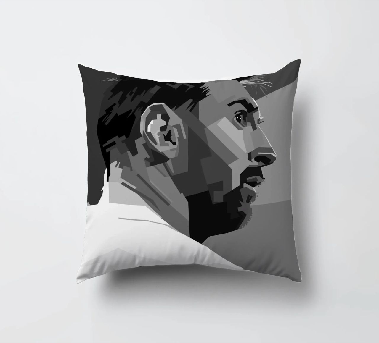 Messi Monochrome Style WPAP cuscino da KP Artwork