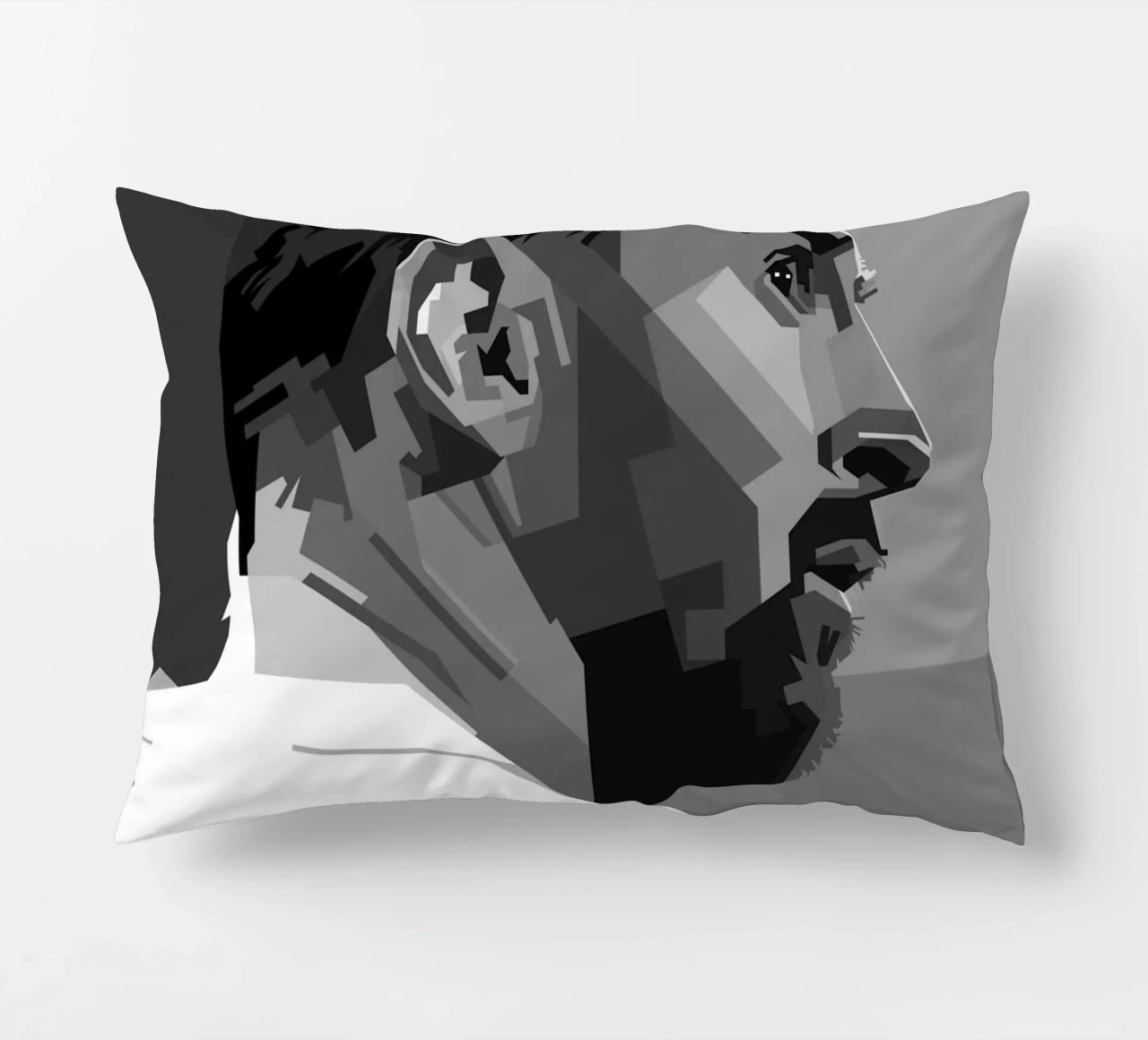 Messi Monochrome Style WPAP cuscino da KP Artwork