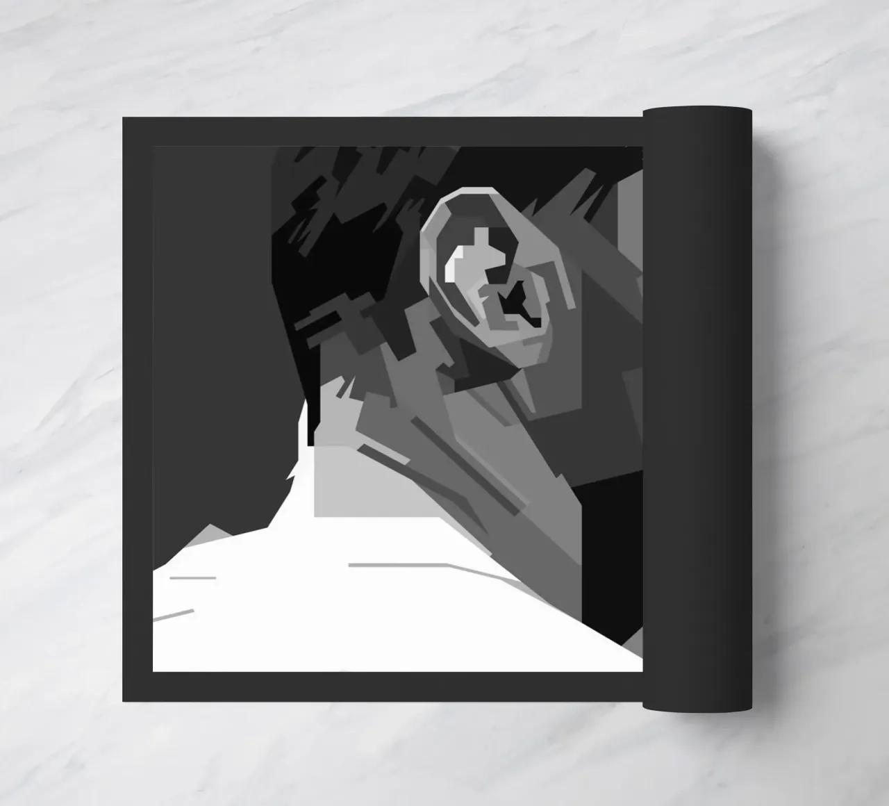 Messi Monochrome Style WPAP Fußmatte von KP Artwork