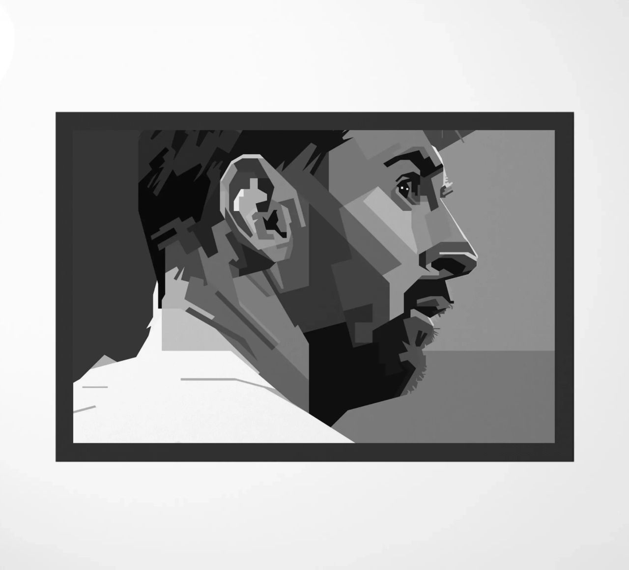 Messi Monochrome Style WPAP zerbino da KP Artwork