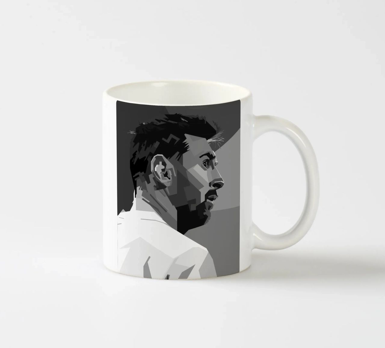 Messi Monochrome Style WPAP tazza in ceramica da KP Artwork