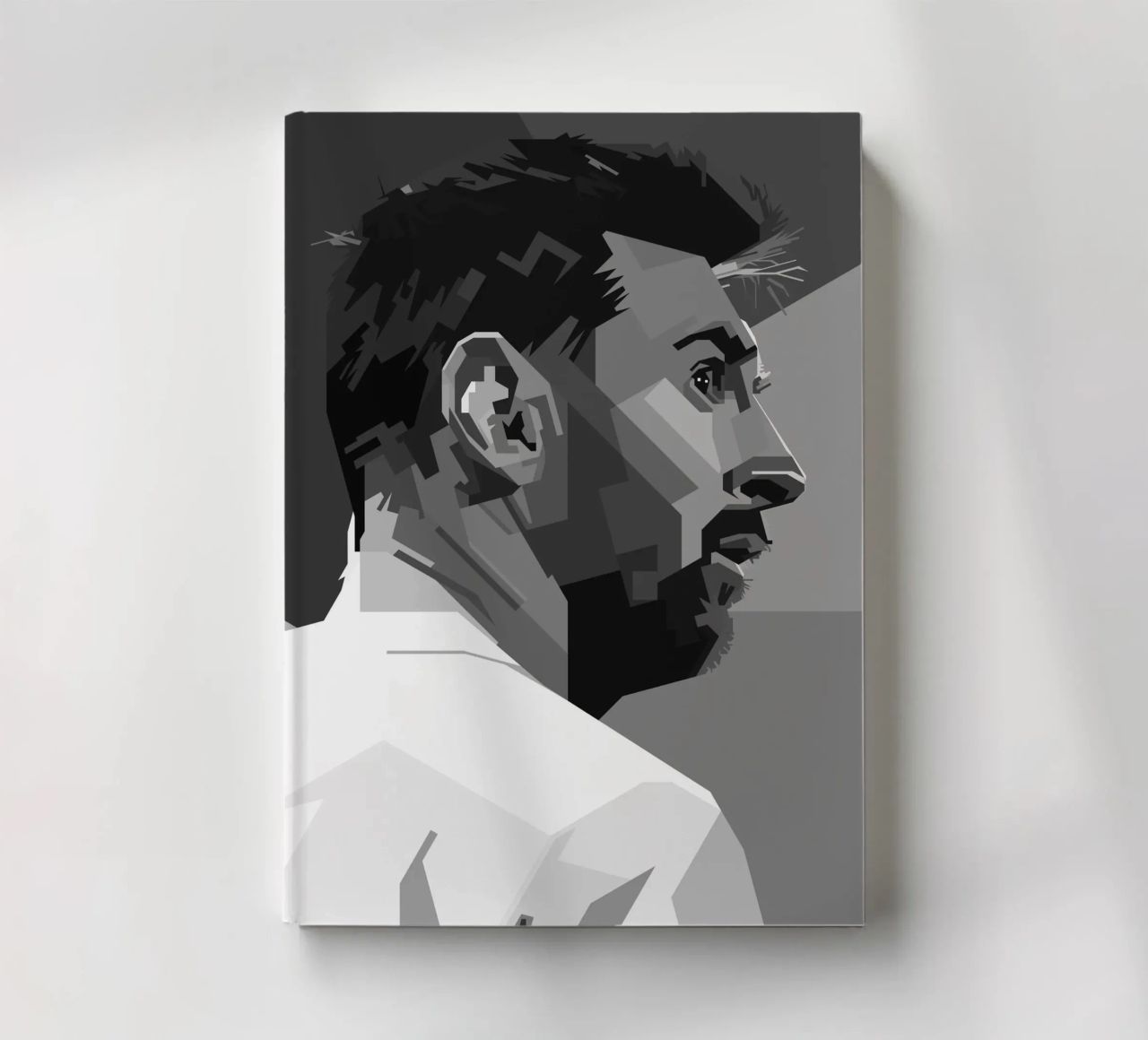 Messi Monochrome Style WPAP notebook by KP Artwork