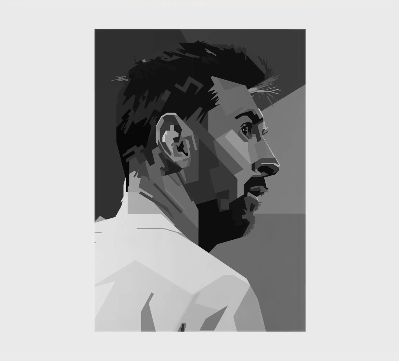 Messi Monochrome Style WPAP notebook by KP Artwork