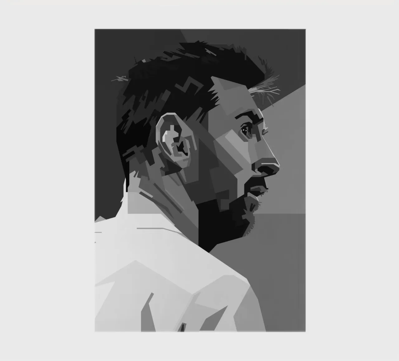 Messi Monochrome Style WPAP cuaderno de KP Artwork