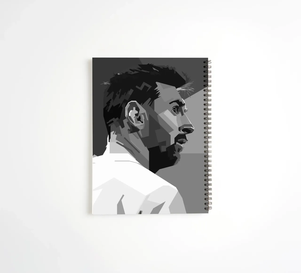 Messi Monochrome Style WPAP diario ad anelli da KP Artwork