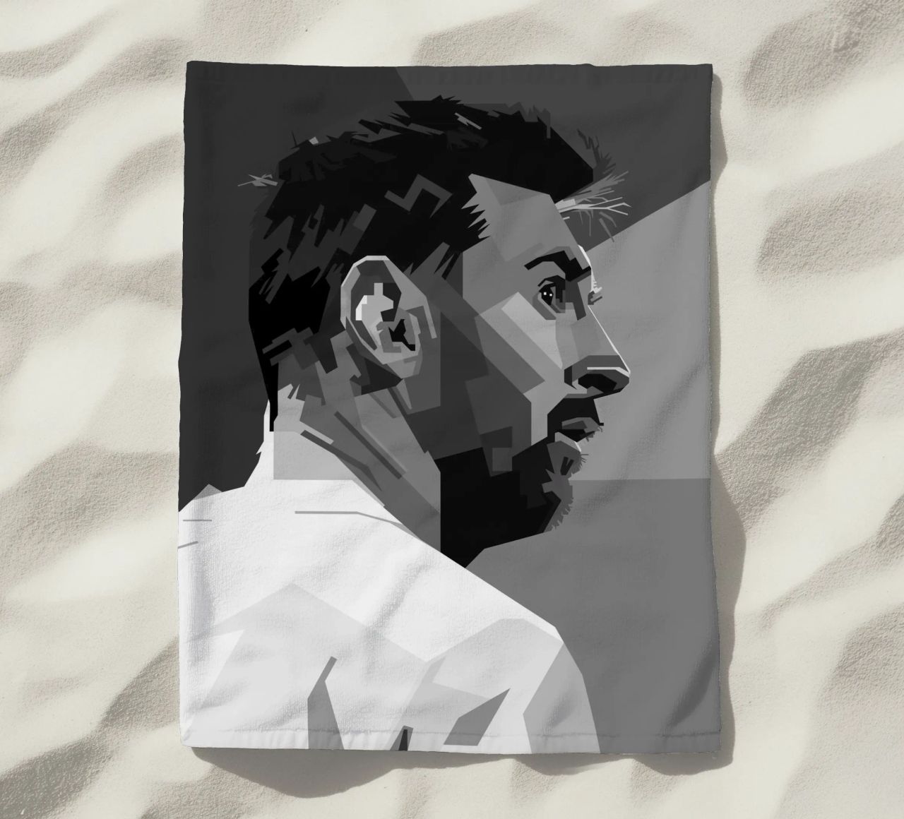 Messi Monochrome Style WPAP telo mare da KP Artwork