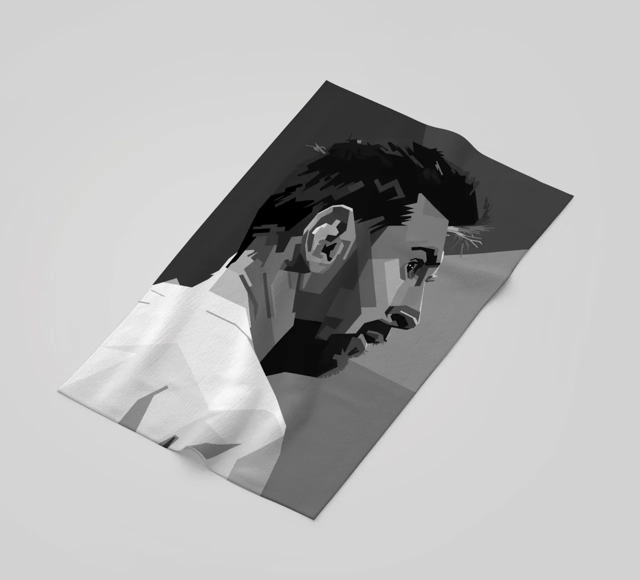 Messi Monochrome Style WPAP toalla de playa de KP Artwork