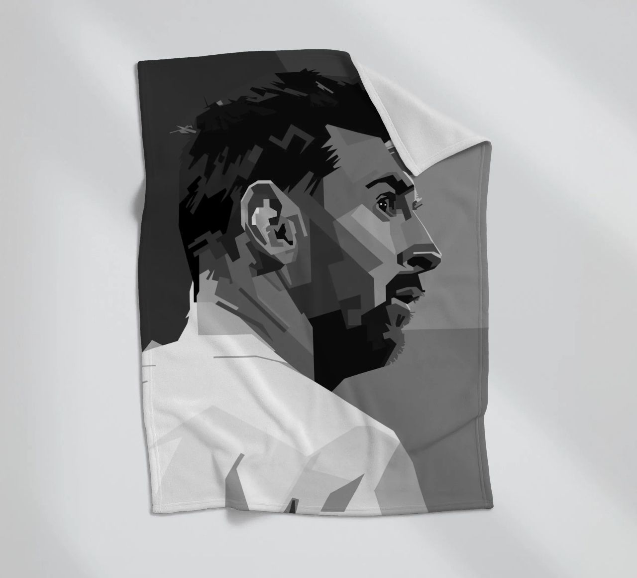 Messi Monochrome Style WPAP coperta in pile da KP Artwork