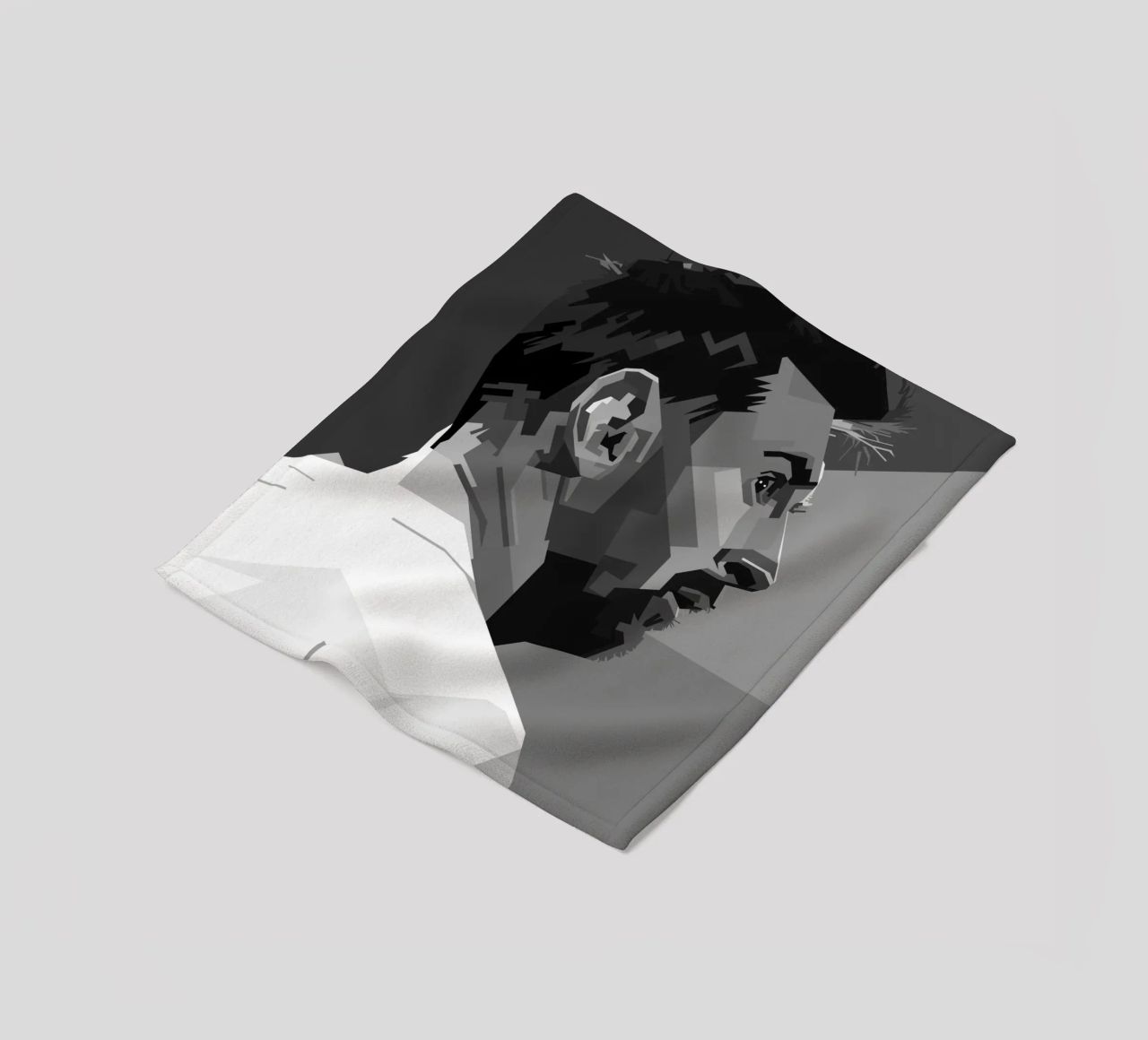 Messi Monochrome Style WPAP coperta in pile da KP Artwork