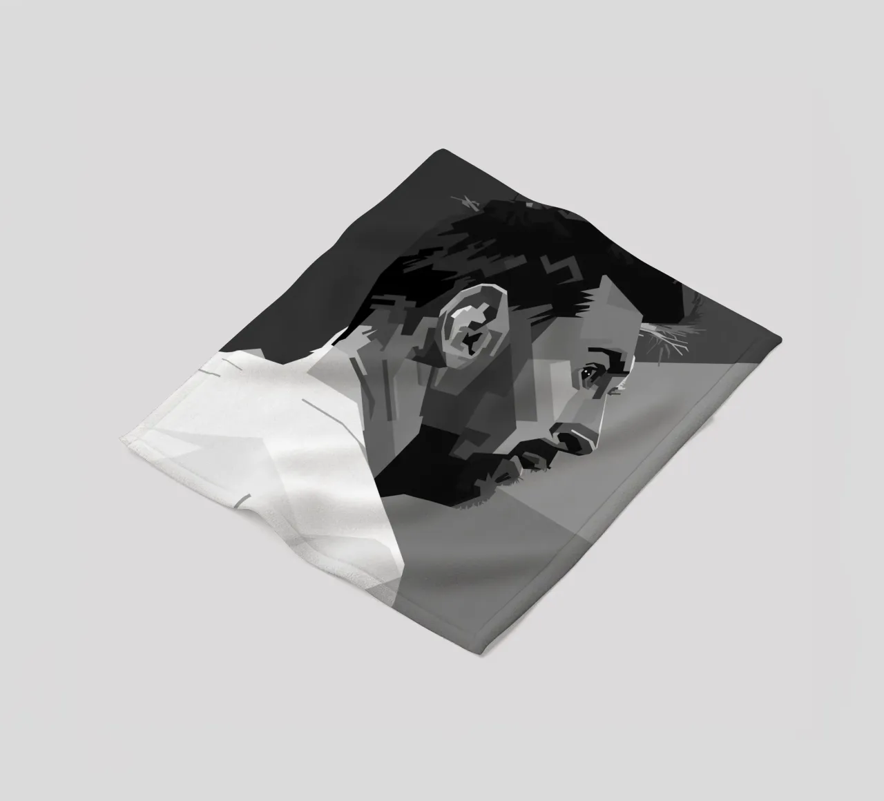 Messi Monochrome Style WPAP Fleecedecke von KP Artwork