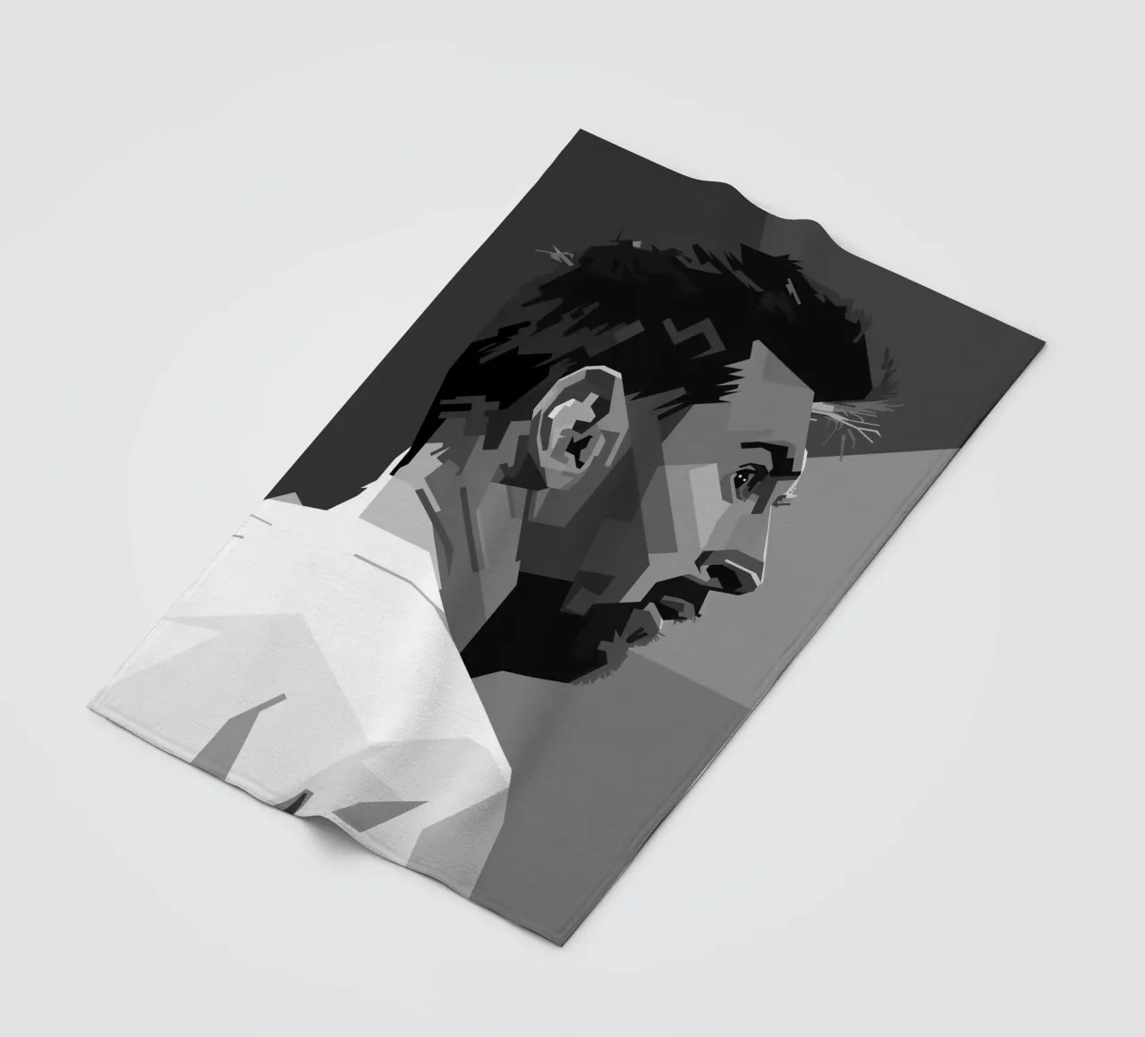 Messi Monochrome Style WPAP Fleecedecke von KP Artwork