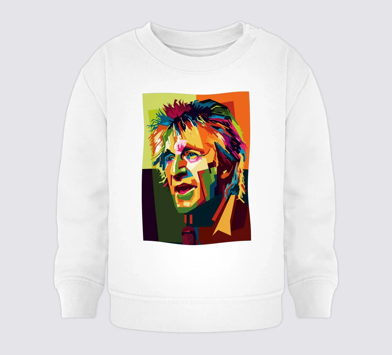 Rod Stewart WPAP Popart felpa neonato da KP Artwork