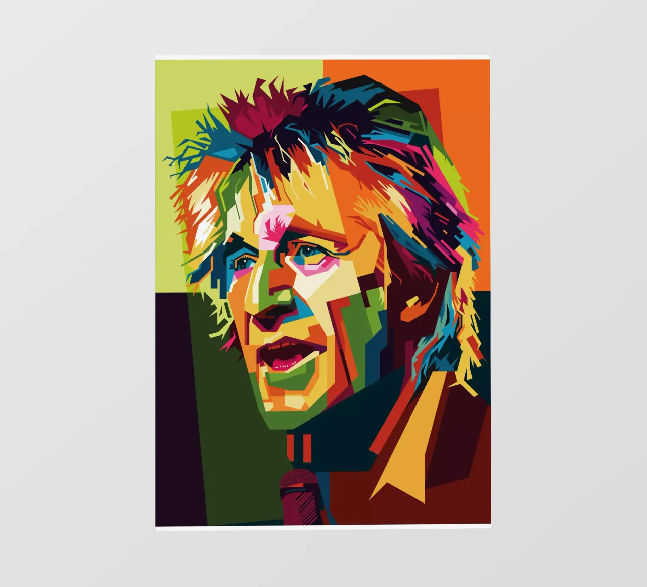 Rod Stewart WPAP Popart pellicola backlit da KP Artwork