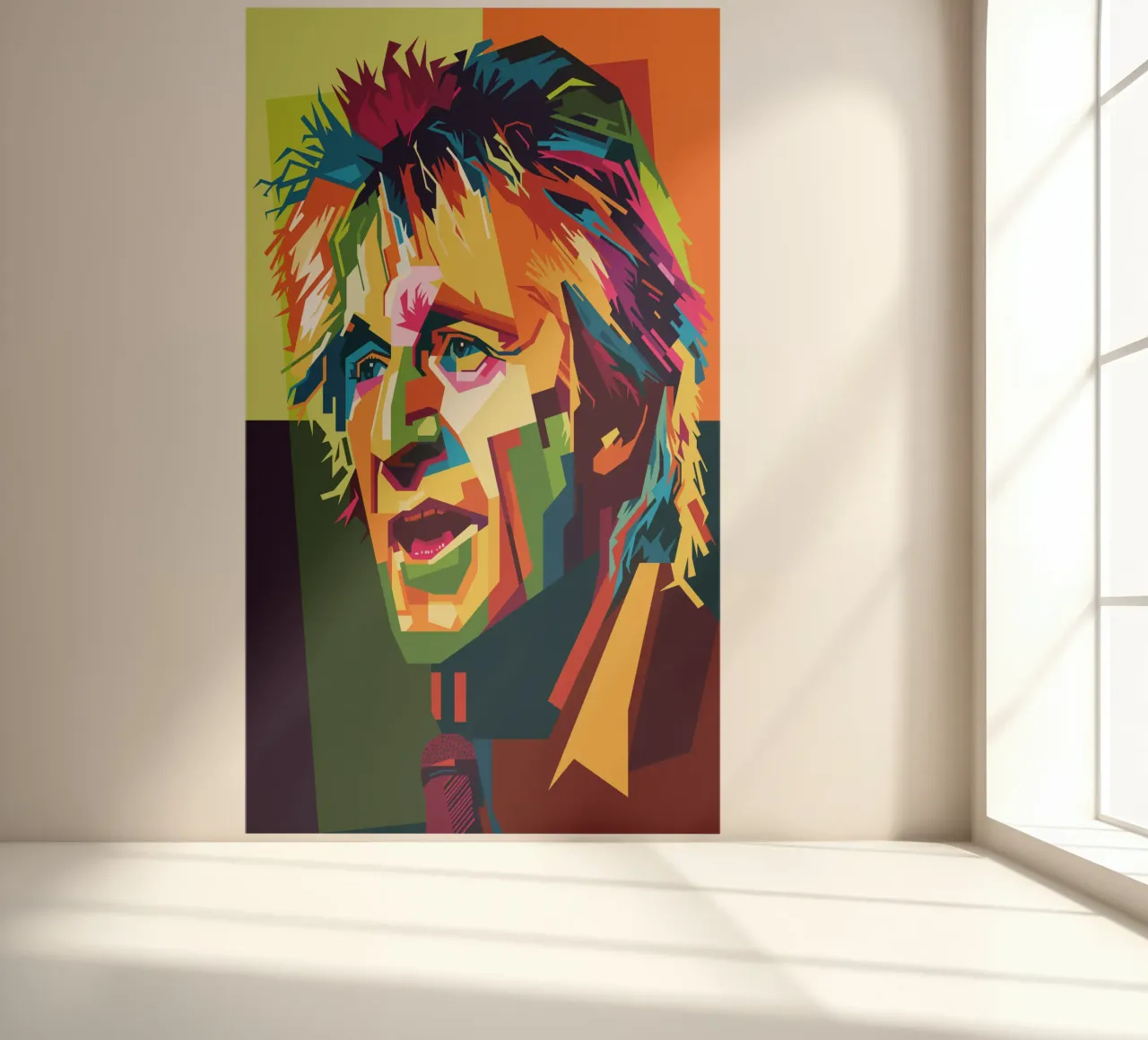 Rod Stewart WPAP Popart Fototapete von KP Artwork