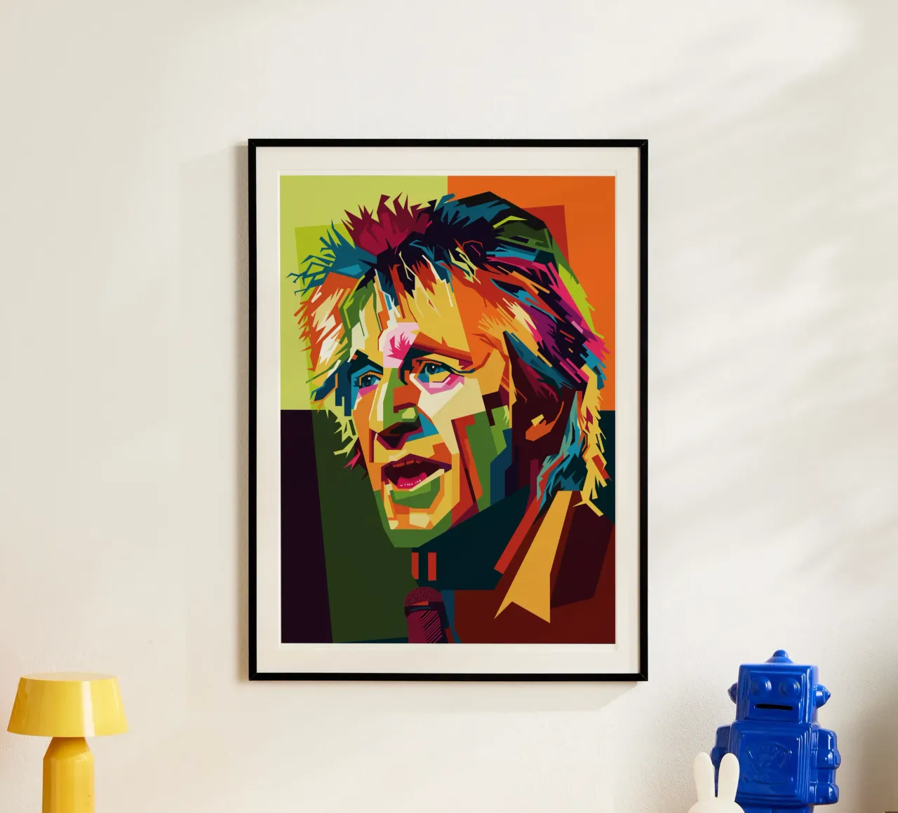 Rod Stewart WPAP Popart carta hahnemühle da KP Artwork