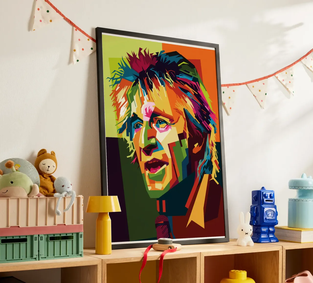 Rod Stewart WPAP Popart carta hahnemühle da KP Artwork