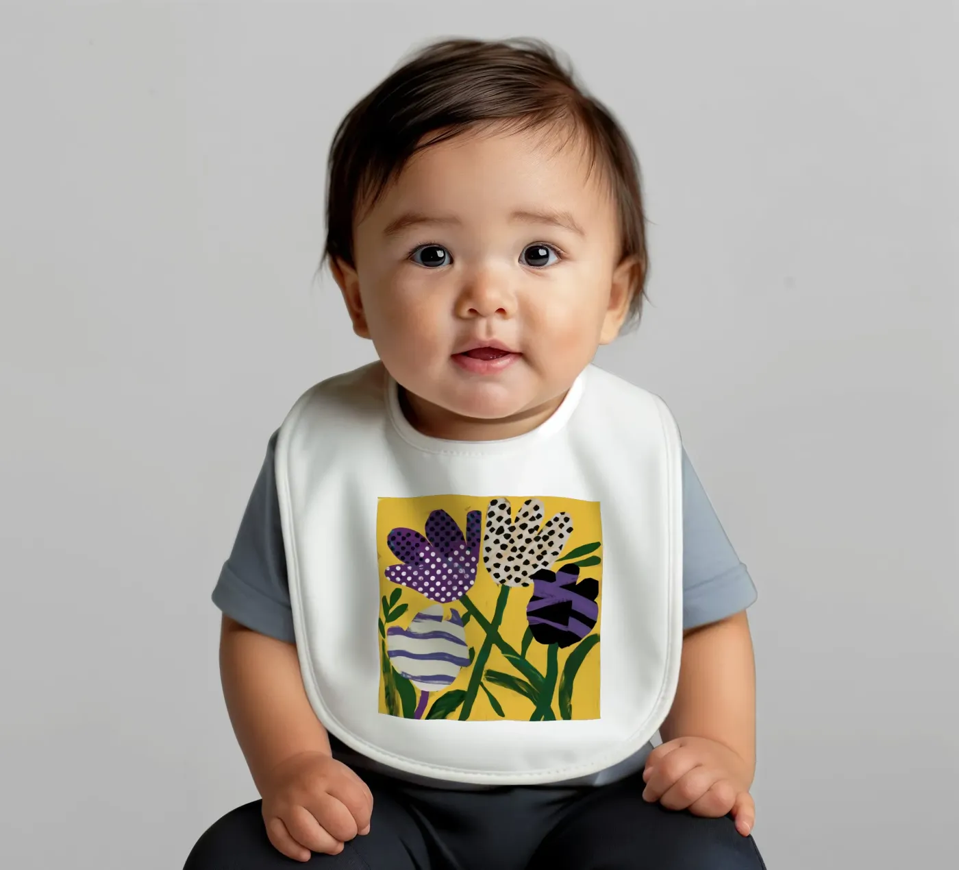 Giardino astratto Patchwork bavaglino da Sky Velour