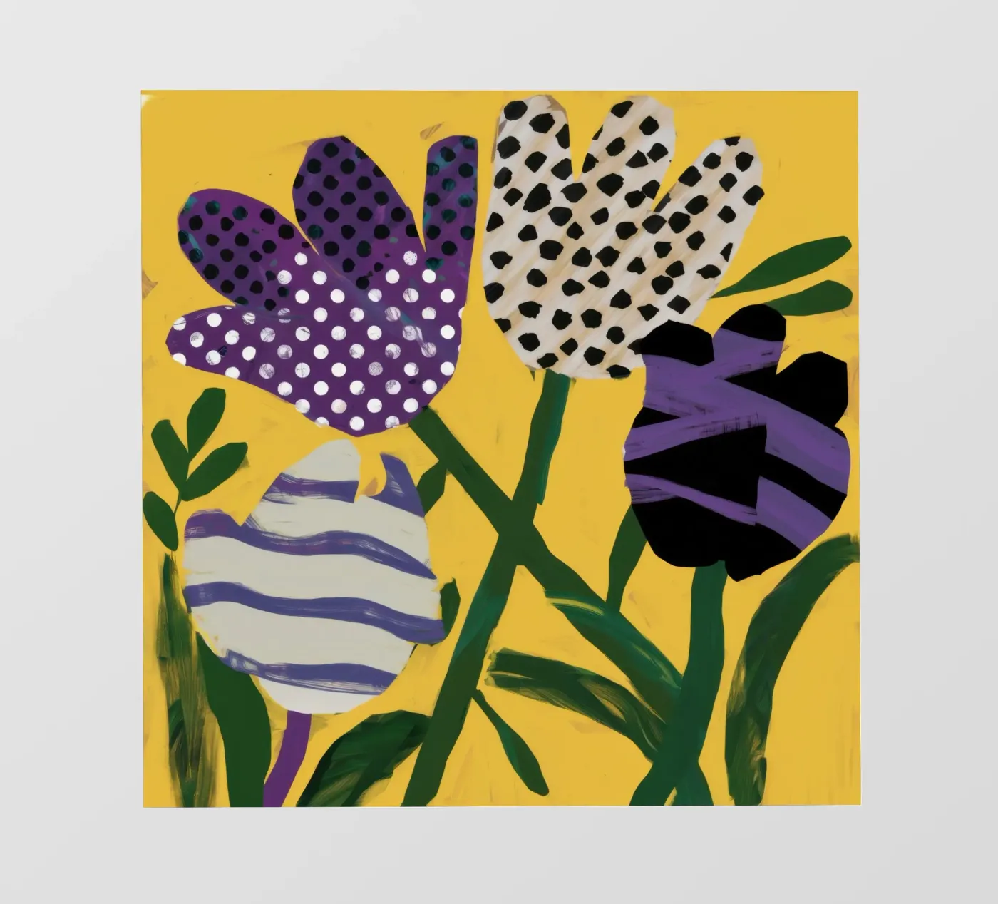 Abstract tuin patchwork fotobehang van Sky Velour