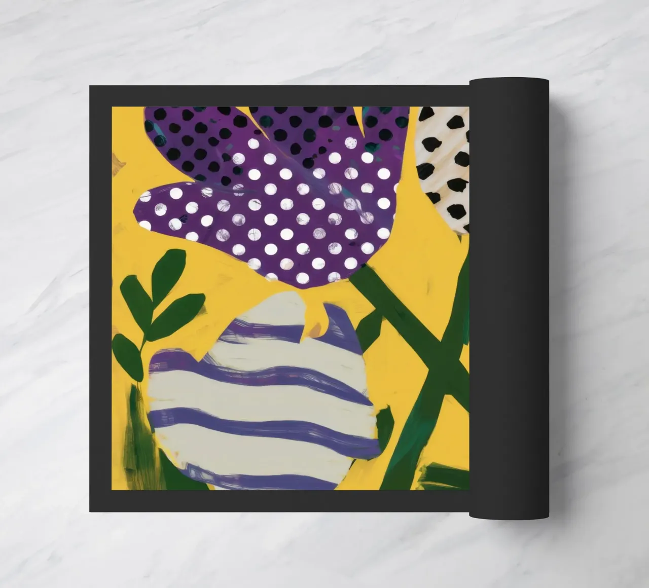 Abstract Garden Patchwork doormat by Sky Velour