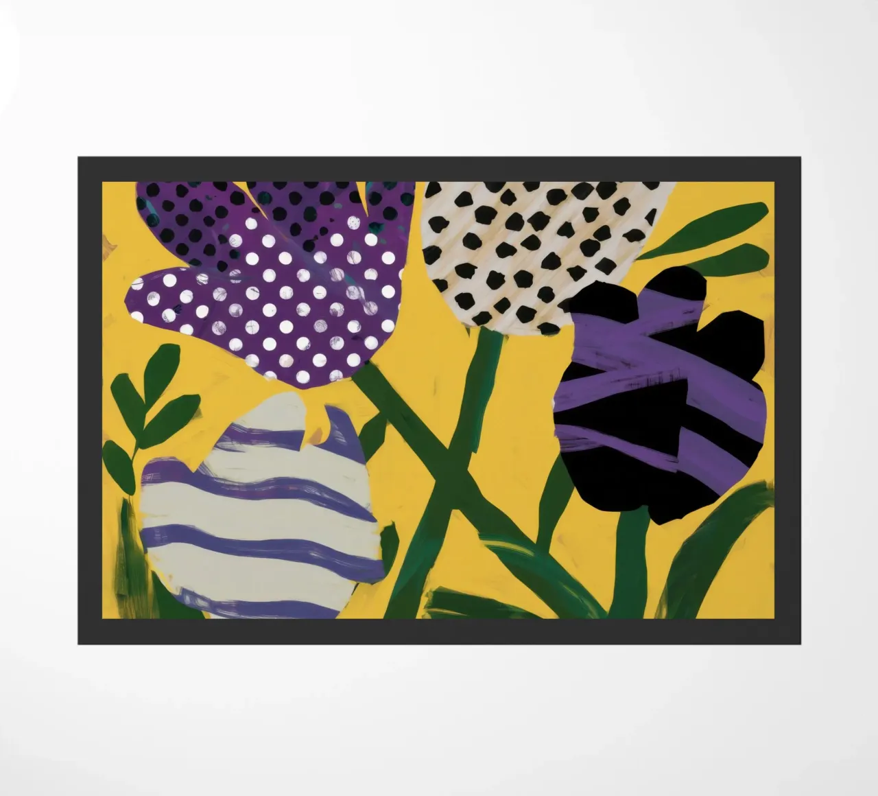 Abstract Garden Patchwork doormat by Sky Velour