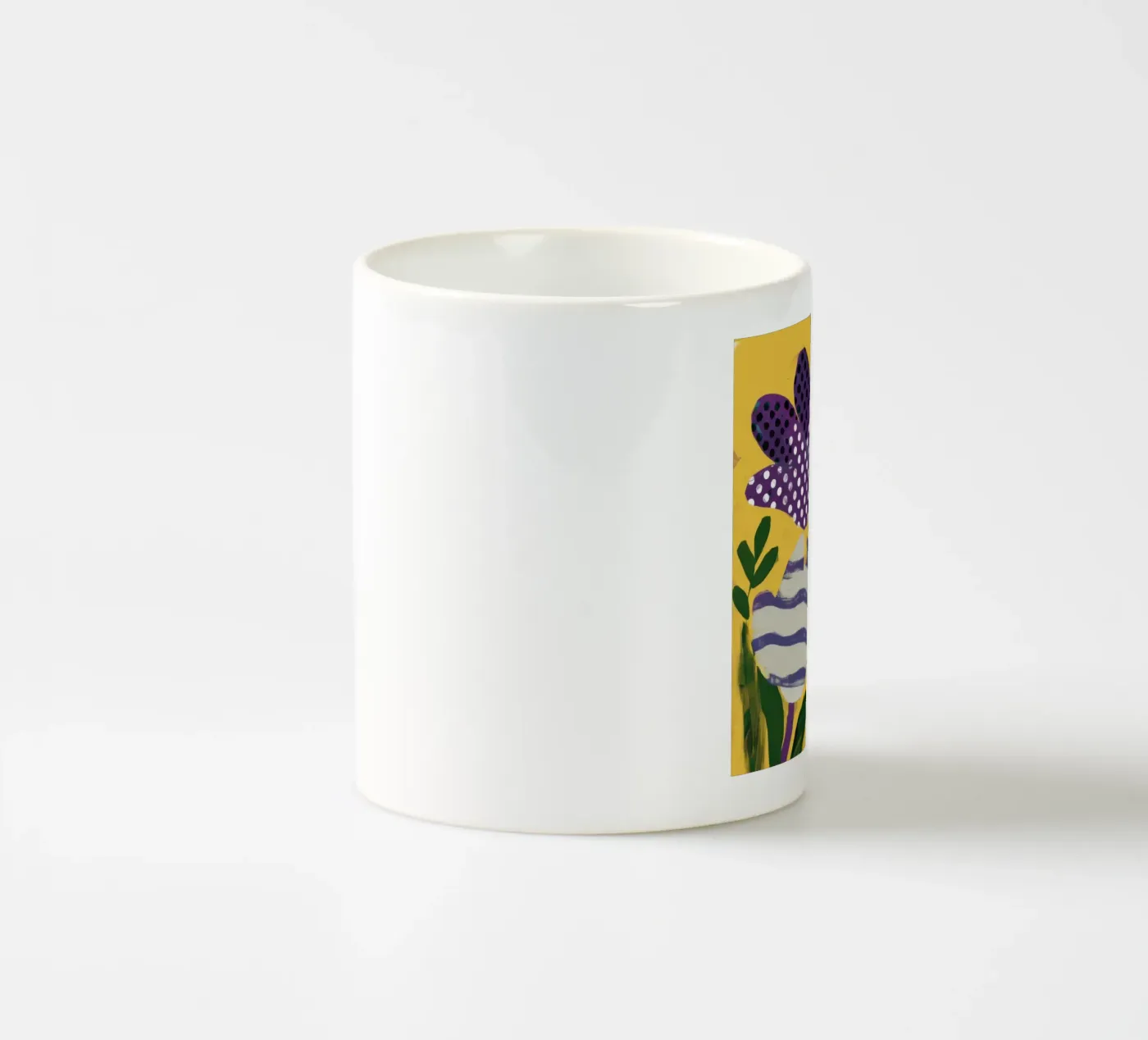 Abstract Garden Patchwork ceramic mug by Sky Velour