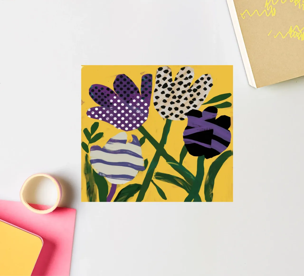Abstract Garden Patchwork sticker by Sky Velour