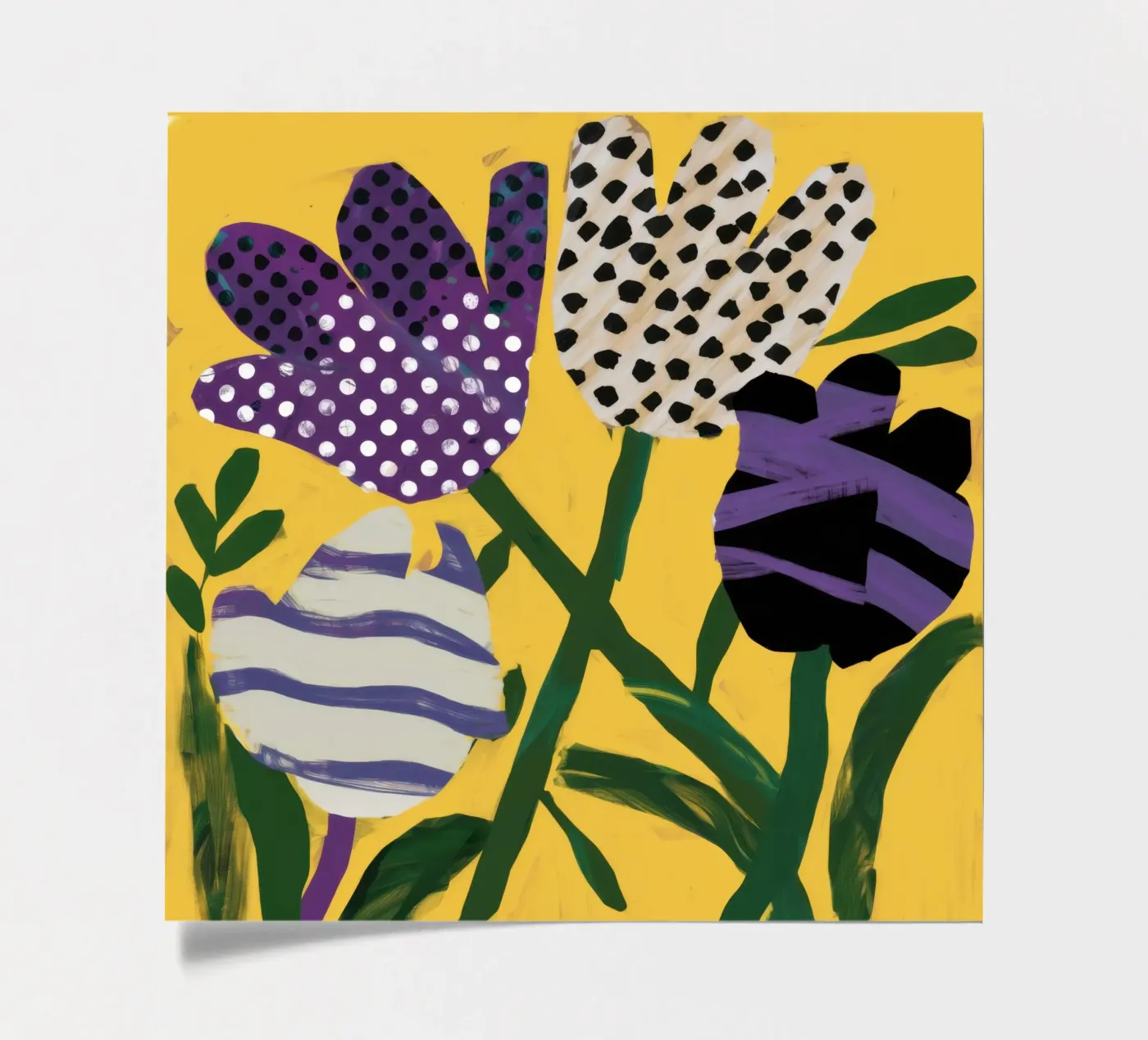 Giardino astratto Patchwork foglio adesivo da Sky Velour