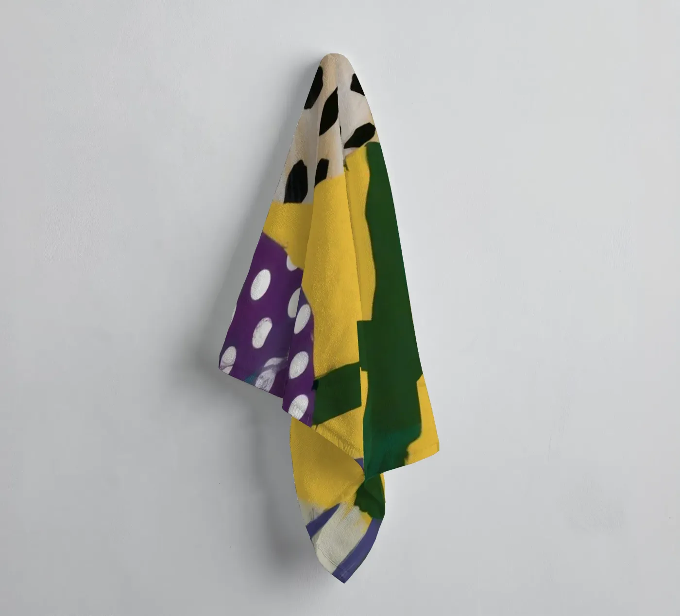 Abstract Garden Patchwork towel by Sky Velour