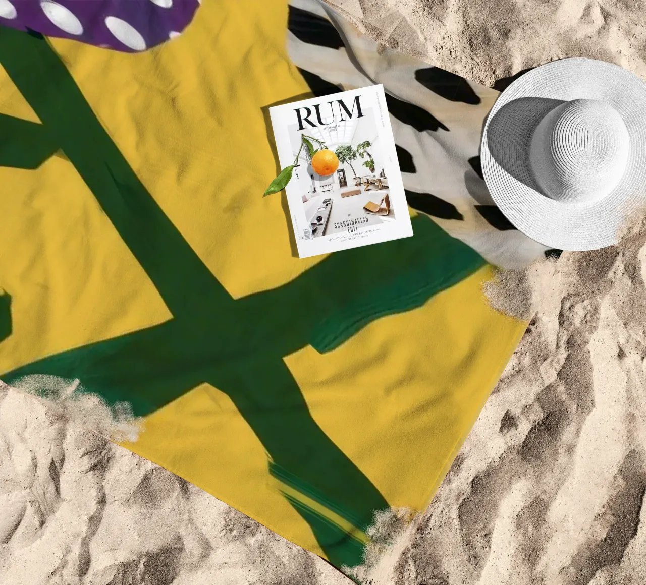 Abstract Garden Patchwork beach towel by Sky Velour