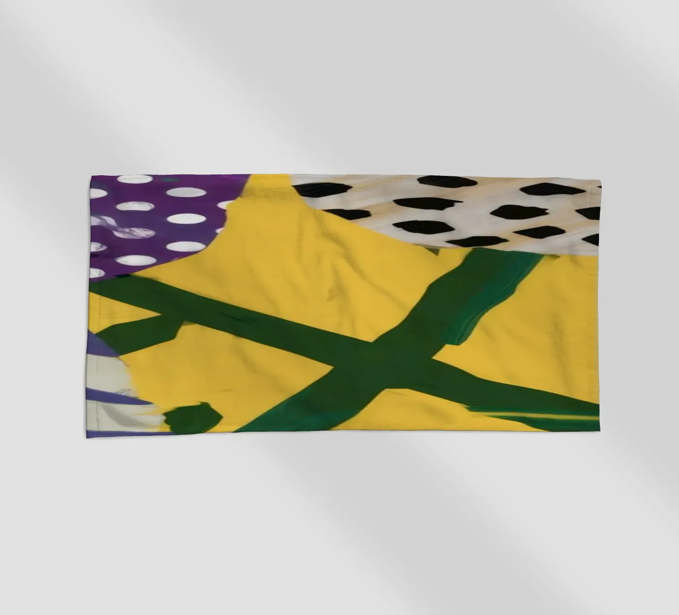 Abstract Garden Patchwork serviette de plage de Sky Velour