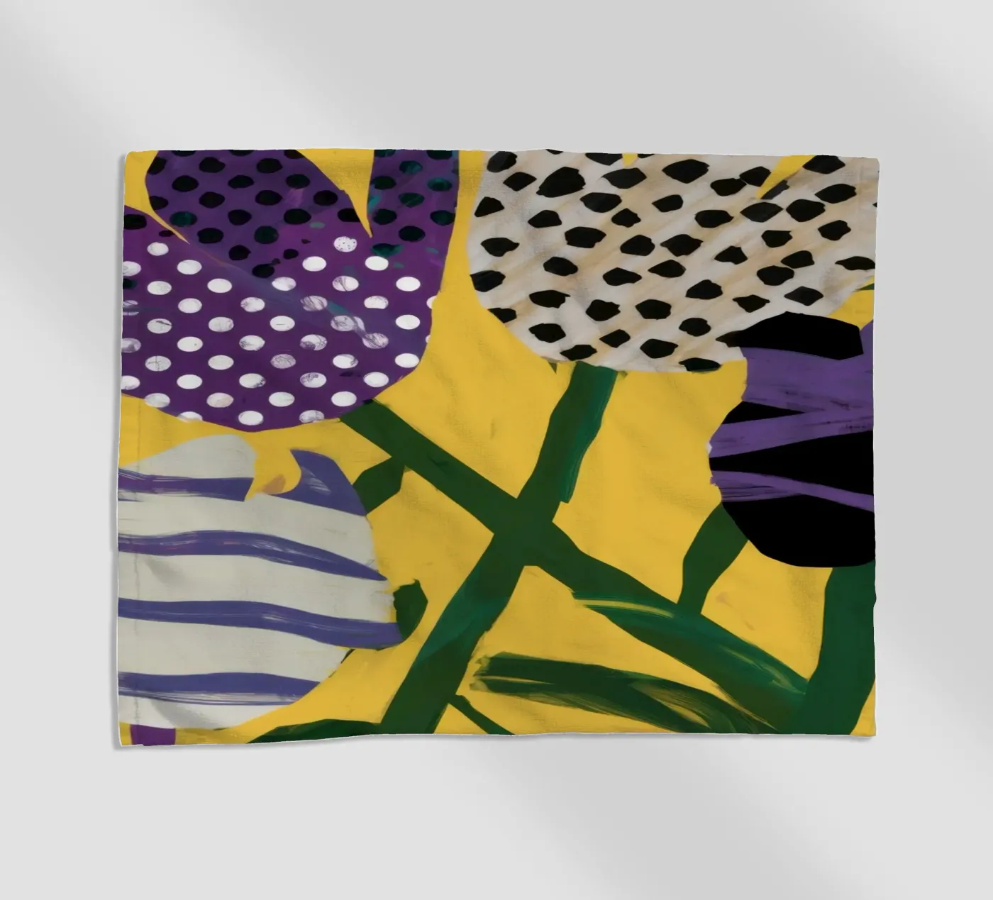 Abstract Garden Patchwork serviette de plage de Sky Velour