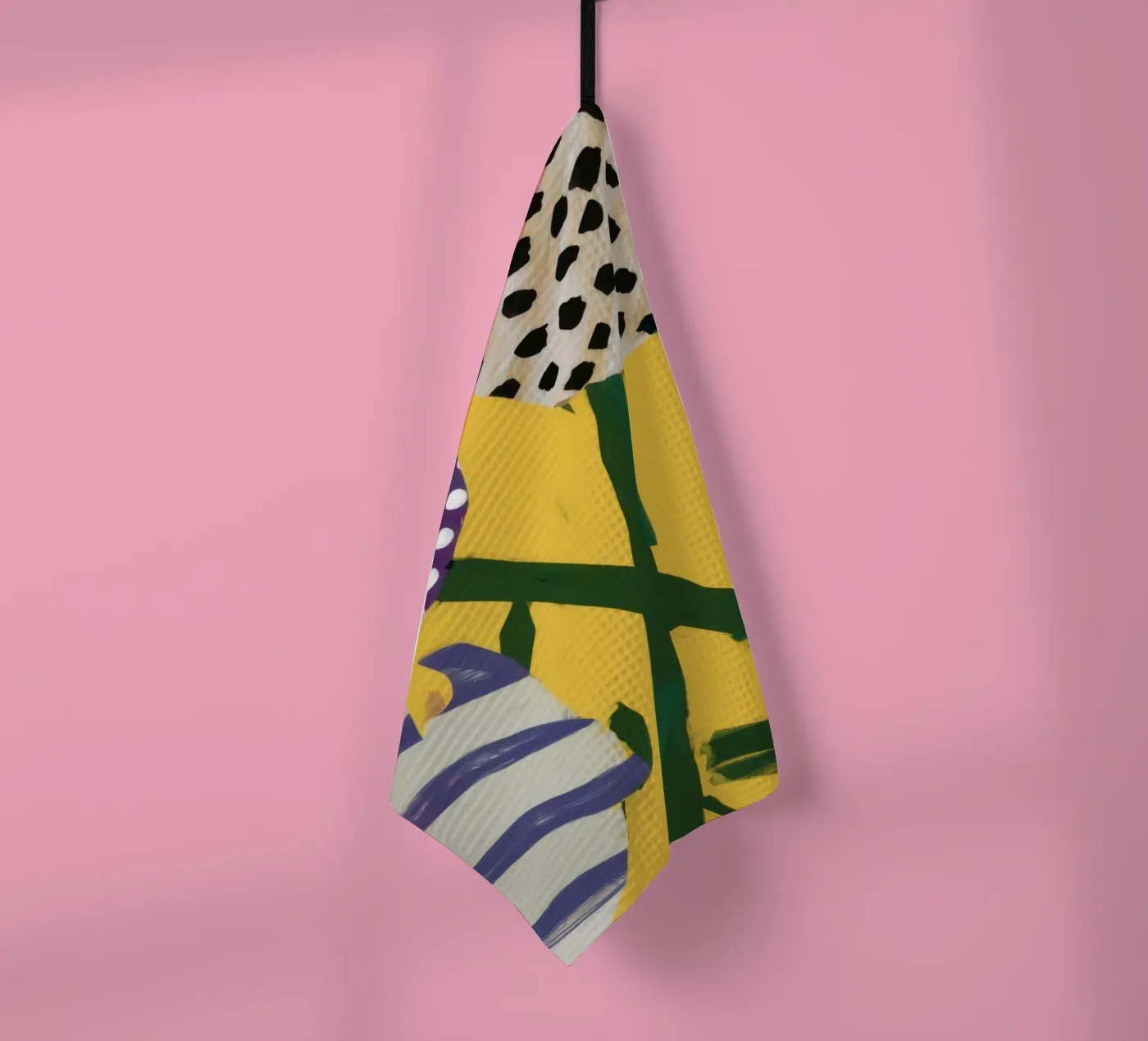 Abstract Garden Patchwork tea towel by Sky Velour