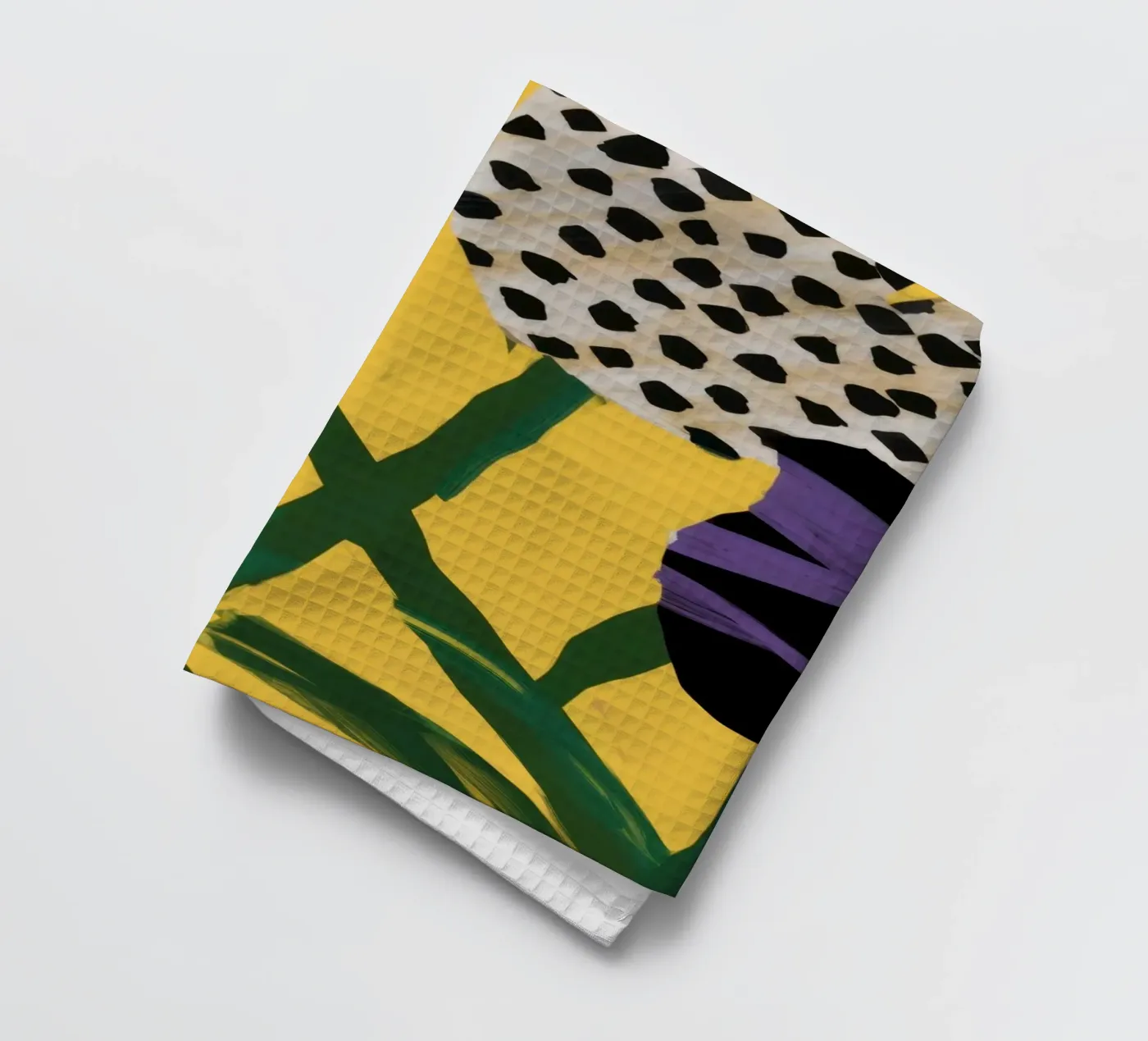 Abstract Garden Patchwork tea towel by Sky Velour