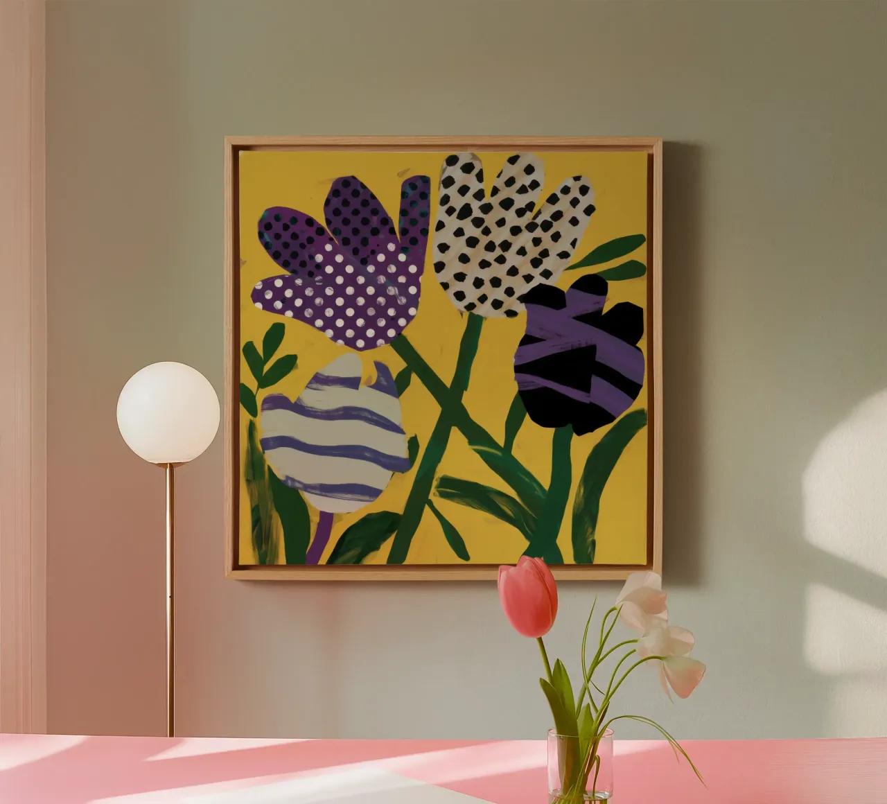 Abstract Garden Patchwork canvas by Sky Velour