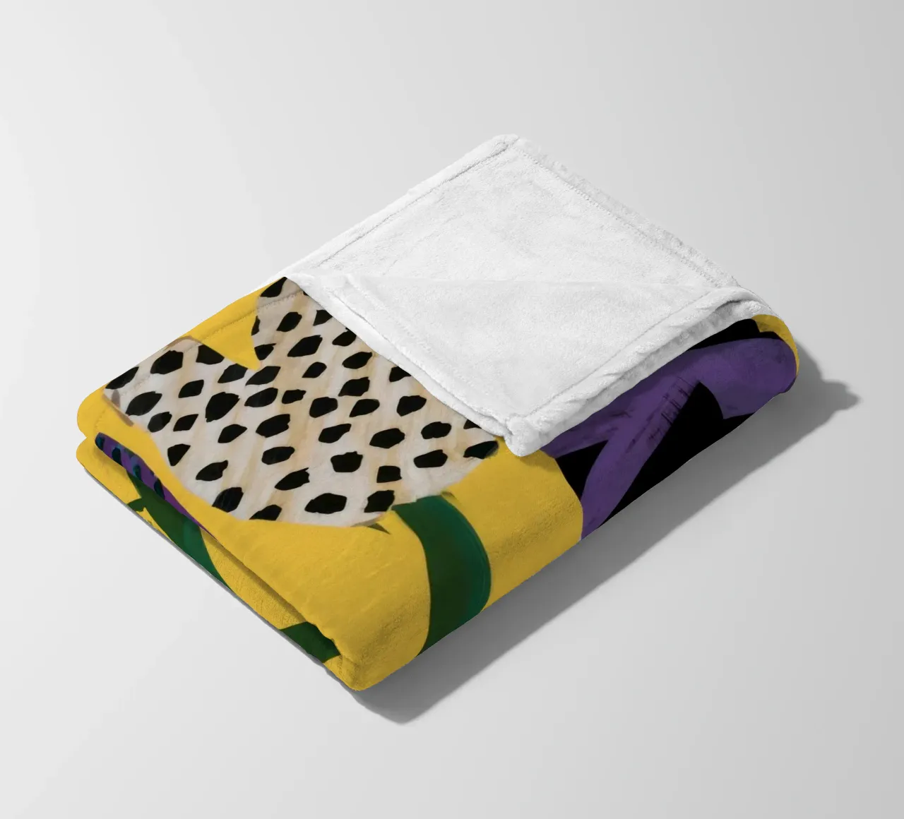 Abstract Garden Patchwork Fleecedecke von Sky Velour