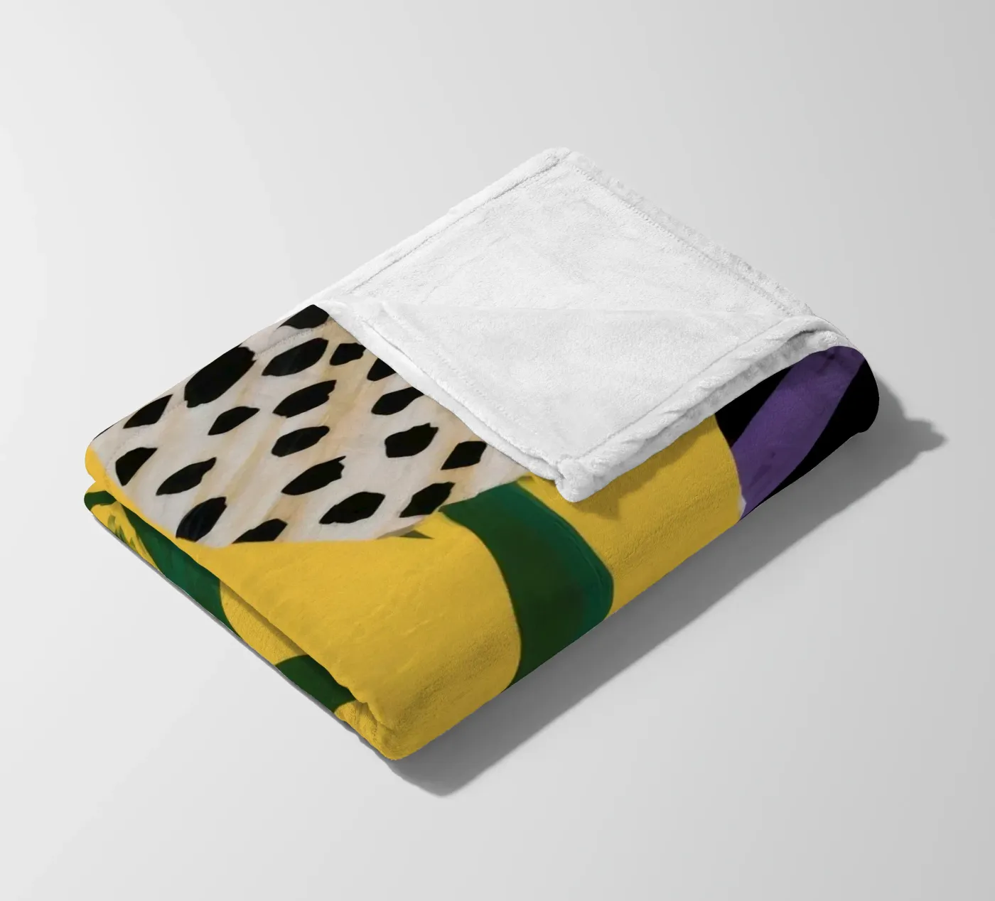 Abstraktes Garten-Patchwork Fleecedecke von Sky Velour