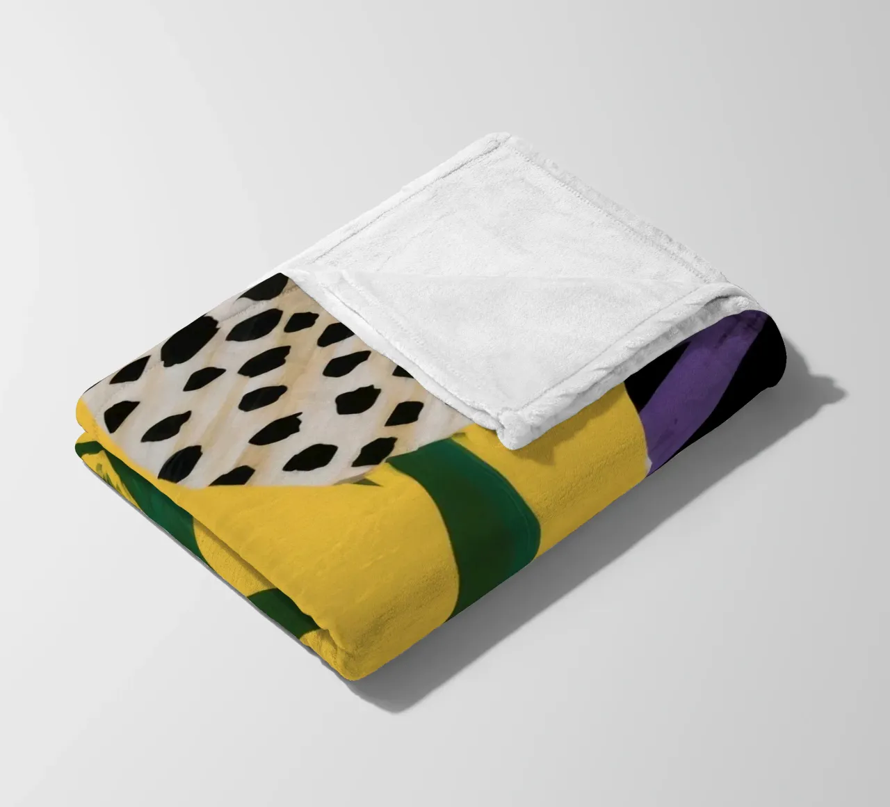 Abstract Garden Patchwork Fleecedecke von Sky Velour